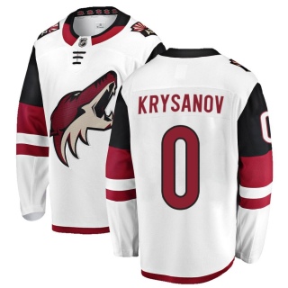 Men's Anton Krysanov Arizona Coyotes Fanatics Branded Away Jersey - Breakaway White