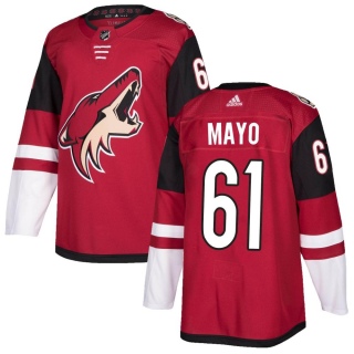 Men's Dysin Mayo Arizona Coyotes Adidas Maroon Home Jersey - Authentic