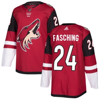 Men's Hudson Fasching Arizona Coyotes Adidas Maroon Home Jersey - Authentic