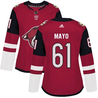 Women's Dysin Mayo Arizona Coyotes Adidas Maroon Home Jersey - Authentic