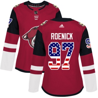 Women's Jeremy Roenick Arizona Coyotes Adidas USA Flag Fashion Jersey - Authentic Red