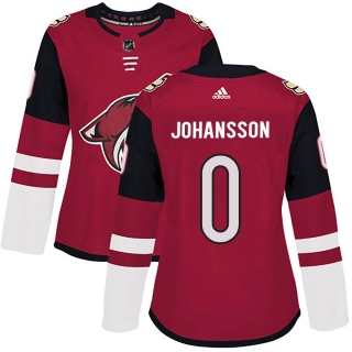 Women's Jonas Johansson Arizona Coyotes Adidas Maroon Home Jersey - Authentic