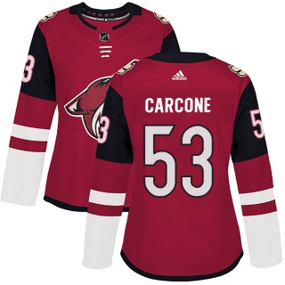 Women's Michael Carcone Arizona Coyotes Adidas Maroon Home Jersey - Authentic