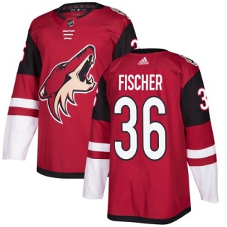 Youth Christian Fischer Arizona Coyotes Adidas Burgundy Home Jersey - Authentic Red