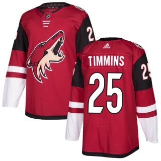 Youth Conor Timmins Arizona Coyotes Adidas Maroon Home Jersey - Authentic
