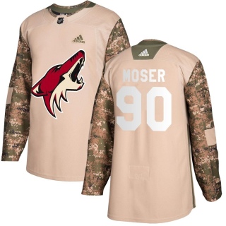 Youth J.J. Moser Arizona Coyotes Adidas Veterans Day Practice Jersey - Authentic Camo