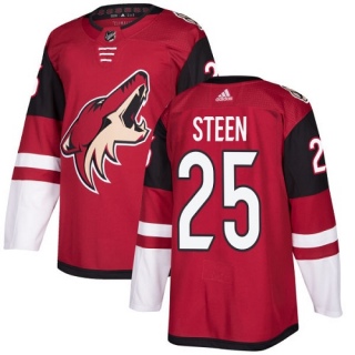 Youth Thomas Steen Arizona Coyotes Adidas Burgundy Home Jersey - Authentic Red