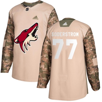 Youth Victor Soderstrom Arizona Coyotes Adidas Veterans Day Practice Jersey - Authentic Camo